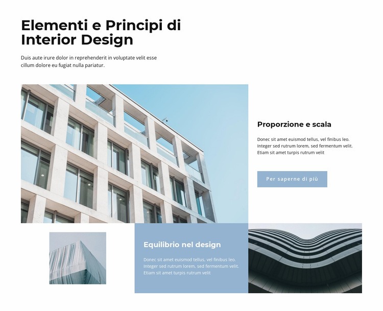 Costruzione e design Mockup del sito web