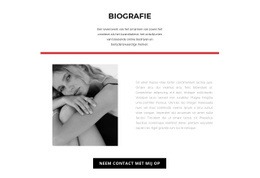 Responsieve Websjabloon Voor Biografie Van Modeontwerper