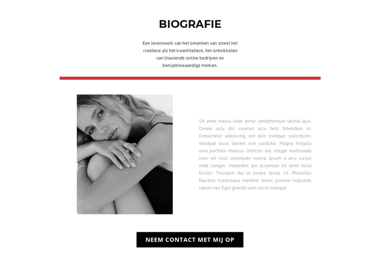 Biografie van modeontwerper WordPress-thema