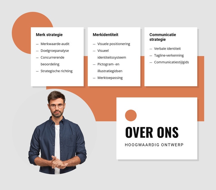 Ontwerp van hoge kwaliteit Website Builder-sjablonen