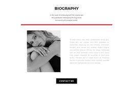 Fashion Designer Biography - Ready To Use One Page Template