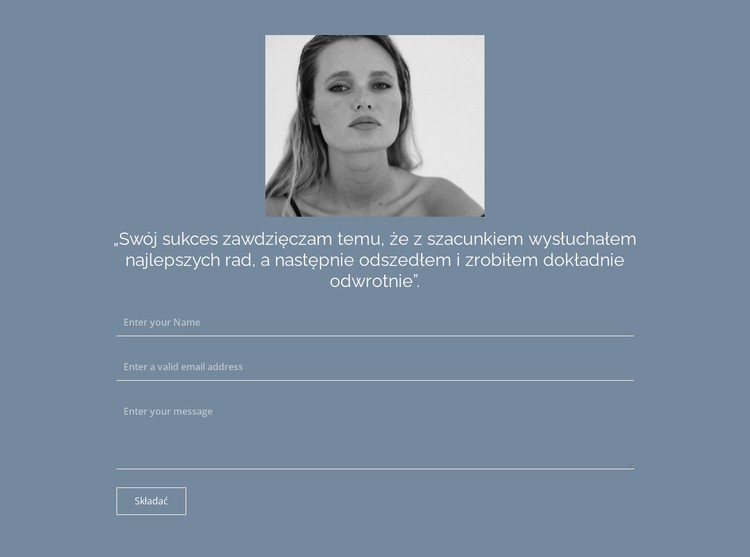 Formularz do wysłania CV Szablon CSS