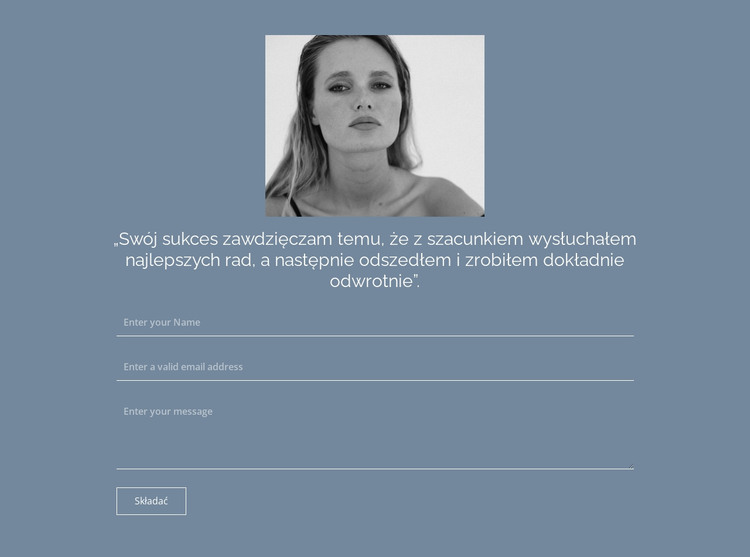 Formularz do wysłania CV Szablon HTML