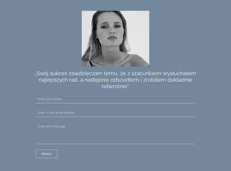 Formularz do wysłania CV Szablon HTML5