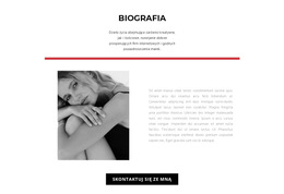 Niestandardowe Czcionki, Kolory I Grafika Dla Biografia Projektanta Mody