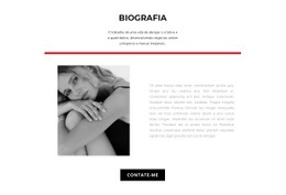 Web Design Incrível Para Biografia Do Designer De Moda