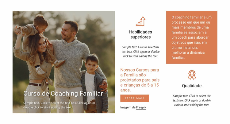 Curso de coaching familiar Template Joomla