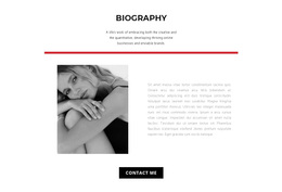 Responsive Web Template For Fashion Designer Biography