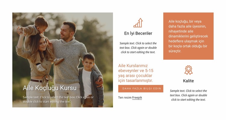 Aile koçluğu kursu HTML5 Şablonu