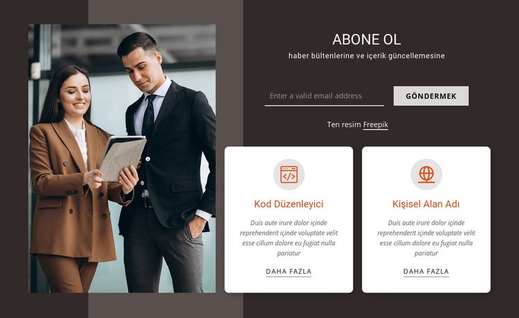 Resimli abone ol formu HTML5 Şablonu