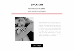 Moda Tasarımcısı Biyografisi Için Duyarlı Web Şablonu