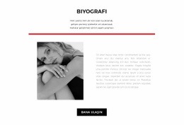 Moda Tasarımcısı Biyografisi Için Çarpıcı Web Tasarımı