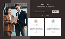 Subscribe Form With Image - Creative Multipurpose Website Builder