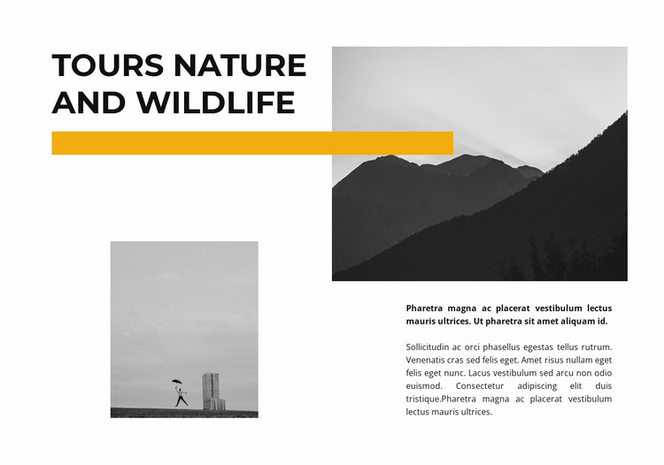 Tours to deserted places Website Mockup