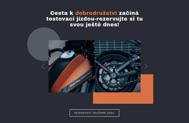 Motocykly a auta Šablona webové stránky
