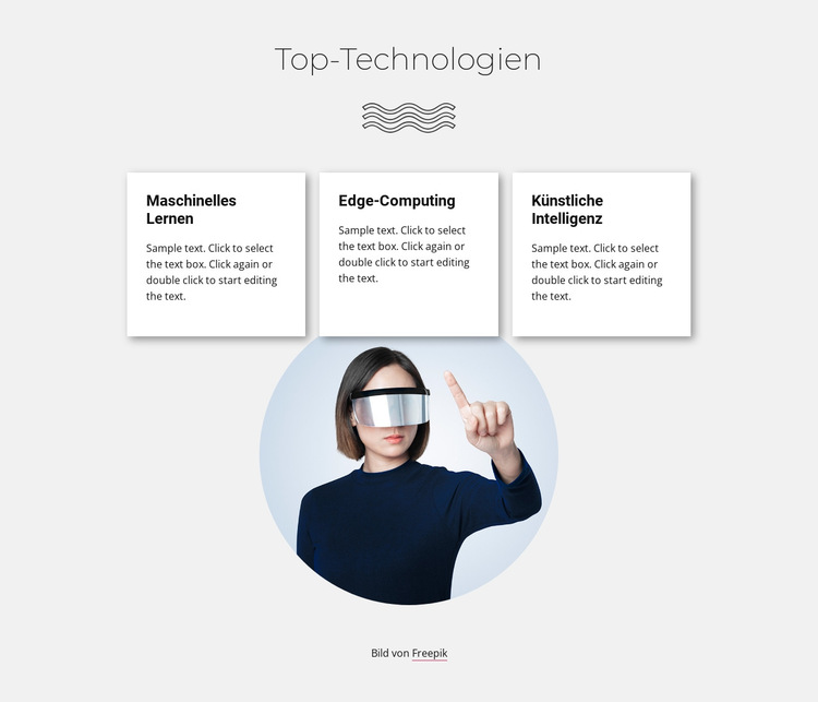 Top-Technologien Website-Vorlage