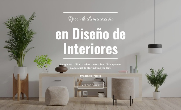 Iluminación en interiores modernos Diseño de páginas web