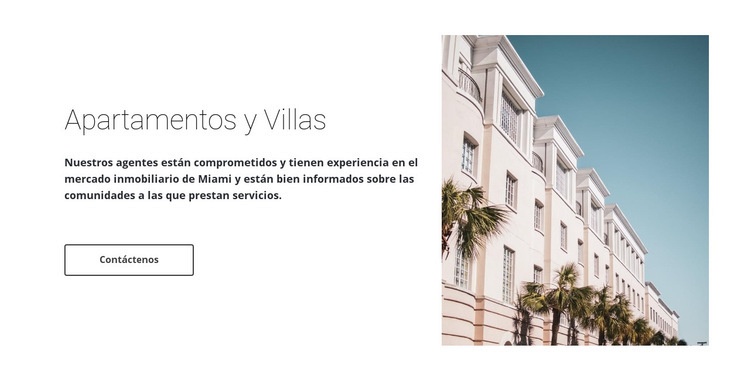 Apartamentos y villas Maqueta de sitio web