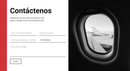 Formulario De Contacto Para Agencia De Viajes Sitio Web De La Aerolínea