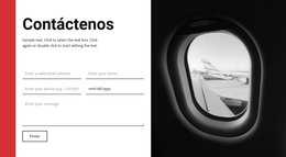 Página HTML Para Formulario De Contacto Para Agencia De Viajes