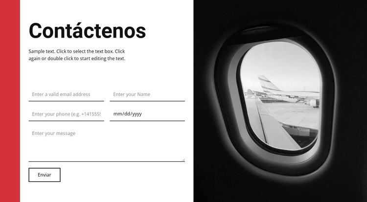 Formulario de contacto para agencia de viajes Plantilla HTML5