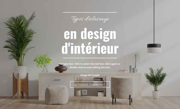 Éclairage dans un intérieur moderne Modèles de constructeur de sites Web