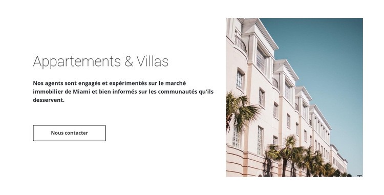 Appartements et villas Modèles de constructeur de sites Web