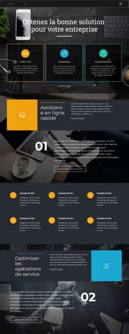 Les Bonnes Solutions Pour Les Entreprises - Modèle HTML5 Réactif