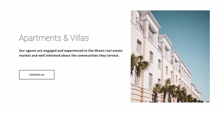 Apartments and villas  Html Website Builder