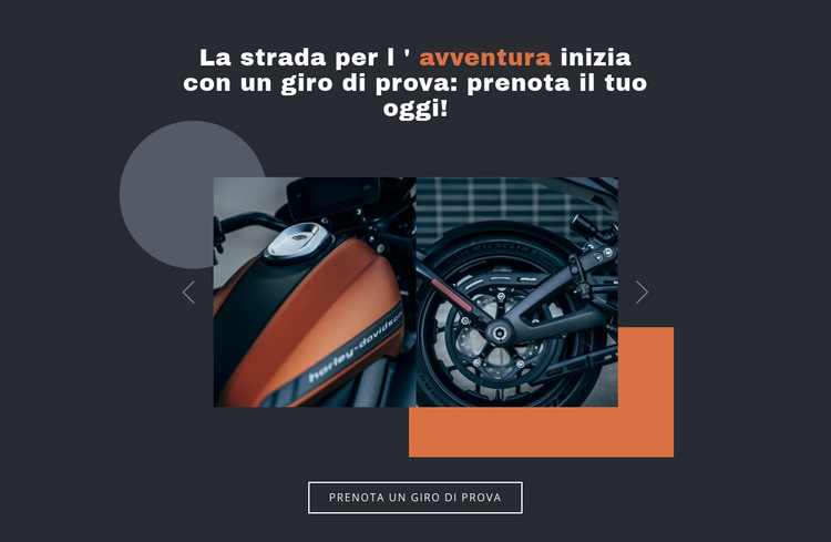 Moto e auto Modello di sito Web