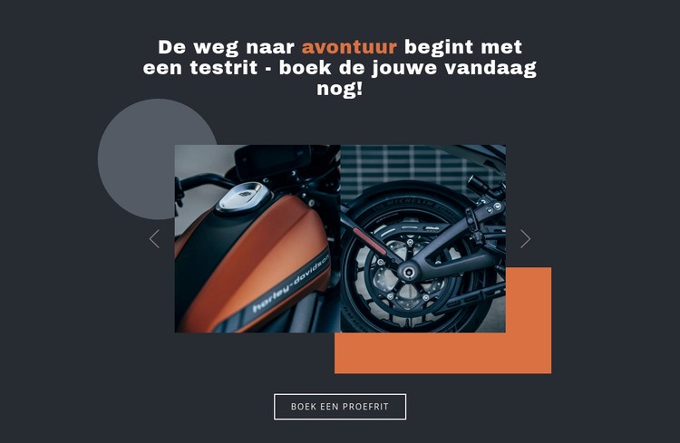 Motorfietsen en auto's Sjabloon voor één pagina