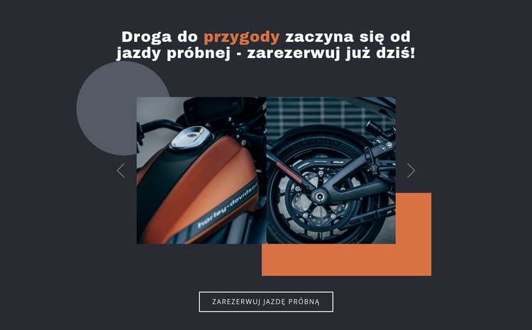 Motocykle i samochody Kreator witryn internetowych HTML