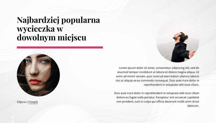 Najbardziej popularna wycieczka w dowolnym miejscu Szablon CSS