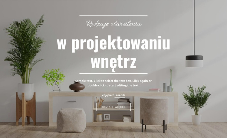 Oświetlenie w nowoczesnym wnętrzu Szablon HTML