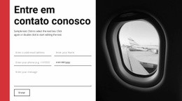 Design De Site Para Formulário De Contato Para Agência De Viagens