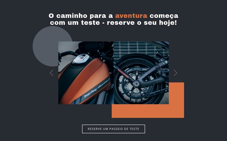 Motos e carros Maquete do site