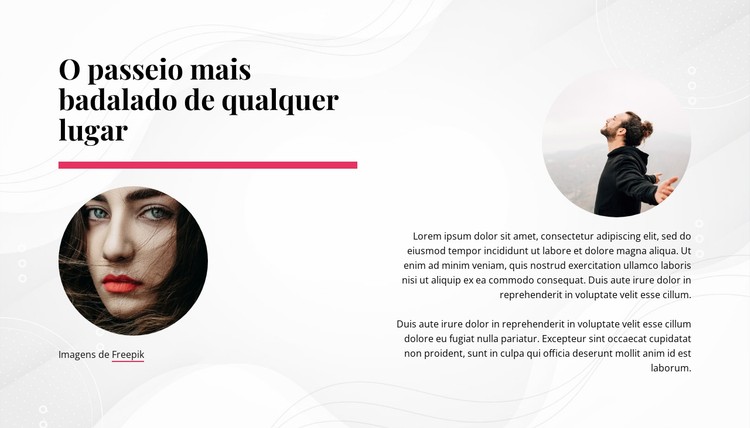 O passeio mais badalado de qualquer lugar Template CSS