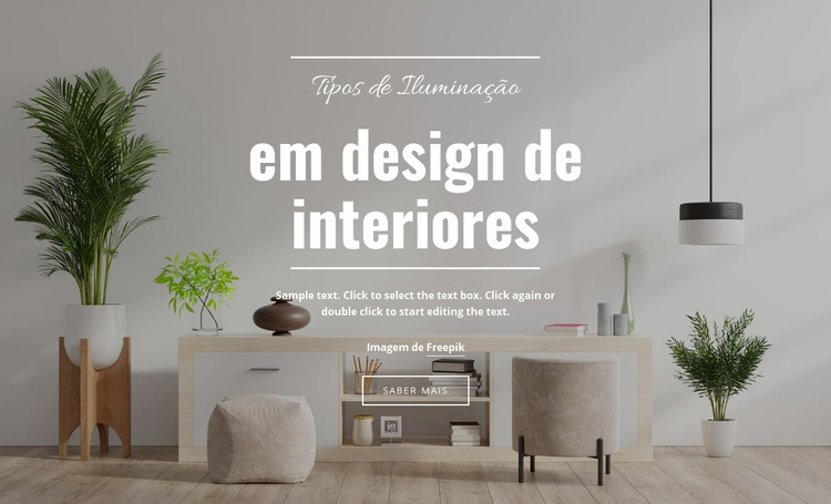 Iluminação em Interior Moderno Template Joomla