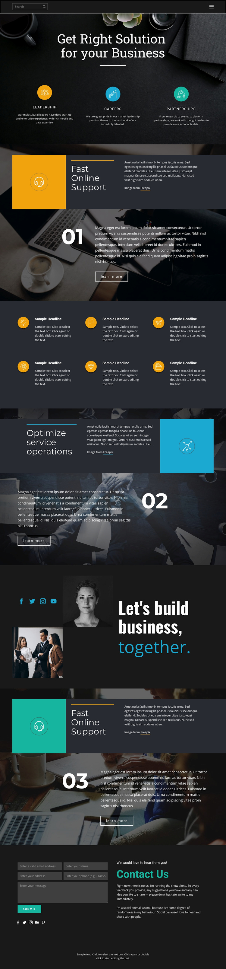 Right solutions for business Squarespace Template Alternative