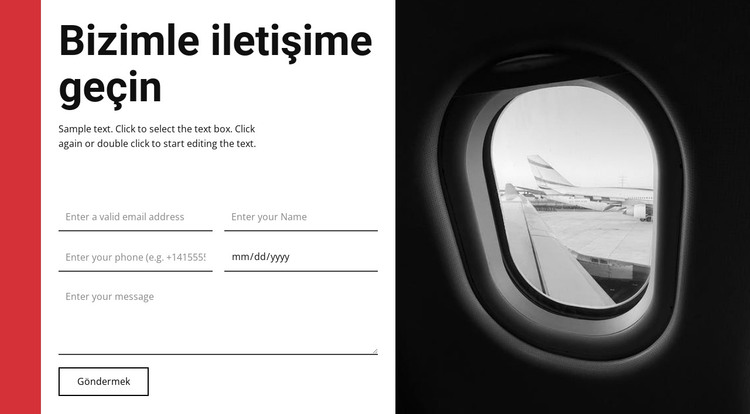 Seyahat acentesi için iletişim formu HTML Şablonu