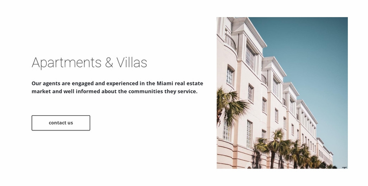 Apartments and villas  Website Design