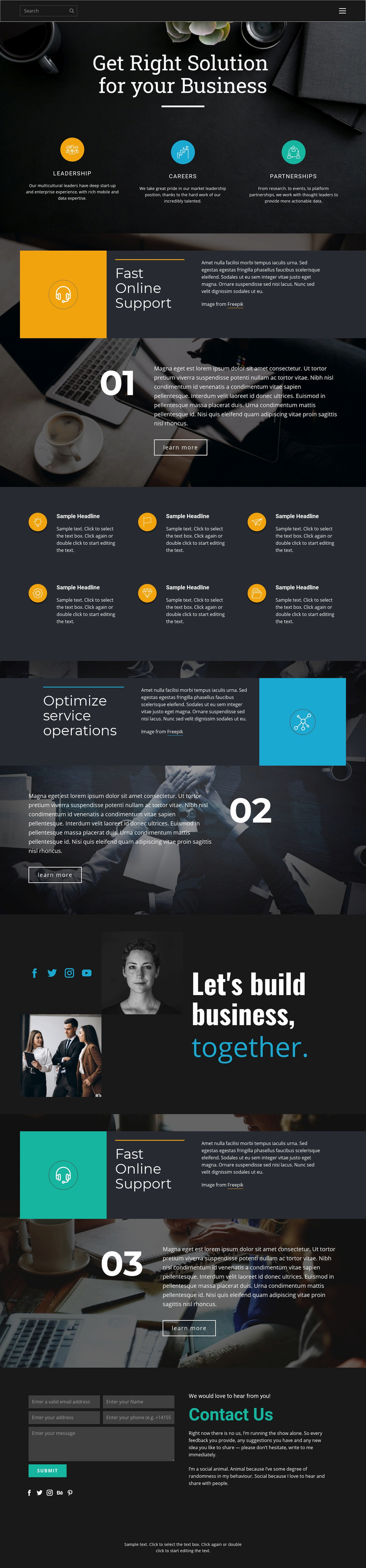 Right solutions for business Wix Template Alternative