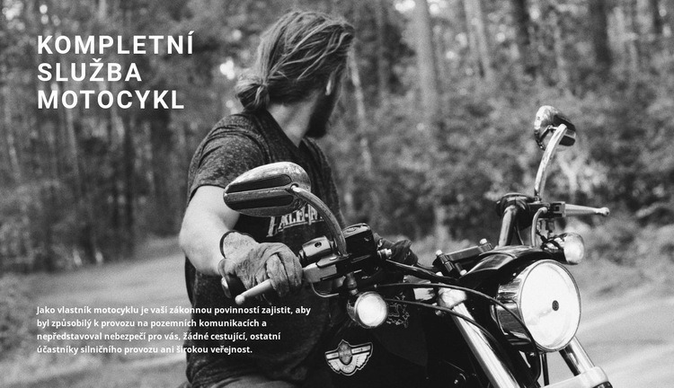 Servis pro váš motocykl Šablona webové stránky