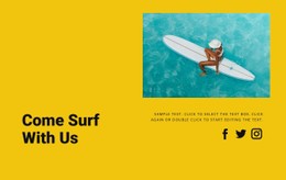 Responsive HTML For Come Surf With Us