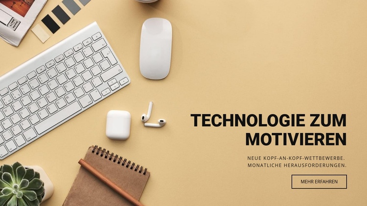 Technologie motivieren HTML Website Builder