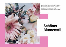 Schöner Blumenstil - Kostenloser Download-Website-Builder