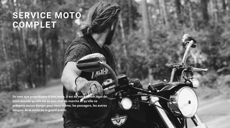 Service pour votre moto Maquette de site Web