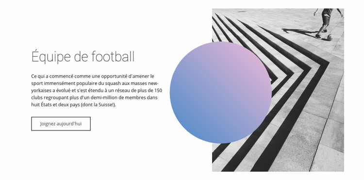 Style d'équipe de football Modèle Joomla