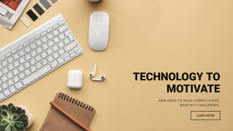 Motivating technology Homepage Design
