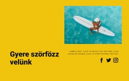 Gyere Szörfözz Velünk – Testreszabható Sablon